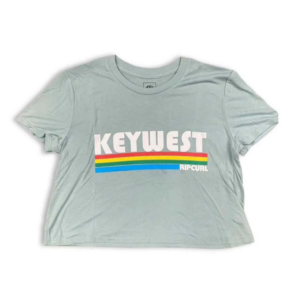Ripcurl Women's Key West Crop Tee in Mint size Large